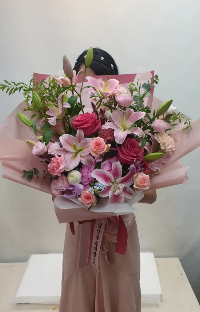 꽃다발 실제 배송 사진
