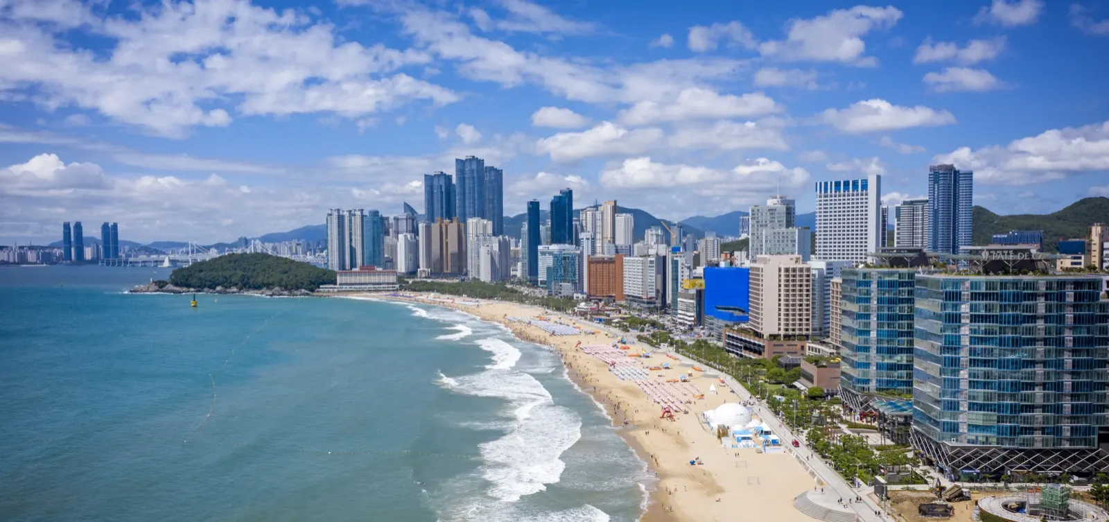 Haeundae Beach and the Haeundae skyline, Busan
